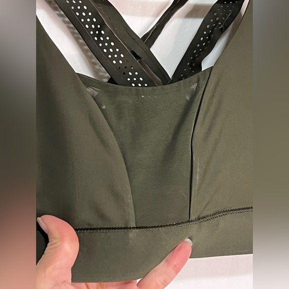 Lululemon Vitalize Swim Sports Bra Dark Olive Activewear Running Summer Yoga Gym - Picture 7 of 13